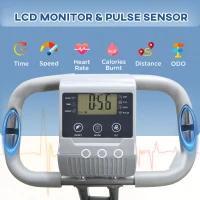 Soozier 3 in 1 Folding Exercise Bike, Foldable Stationary Bike with 8-Level Magnetic Resistance, Adjustable Seat, Grey(m-4)