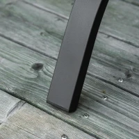 Outsunny 50" 2-Seater Outdoor Garden Bench Antique Loveseat with Armrest for Yard, Lawn, Porch, Patio, Steel/ Black(m-9)