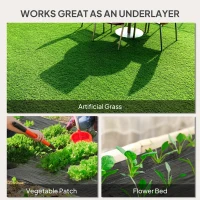 Outsunny 4FT x 300FT Weed Barrier Landscape Fabric, 5oz Heavy Duty Woven Weed Control Fabric for Landscaping(m-7)