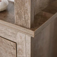 kleankin Tall Bathroom Storage Cabinet, Freestanding Linen Tower with 3-Tier Open Adjustable Shelves, and Drawer, Narrow Slim Floor Organizer(m-8)