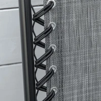 Outsunny 2 Pieces Outdoor Folding Patio Chair Set, Portable Camping Chairs with Armrests for Garden, Patio, Pool, Beach, Grey(m-7)