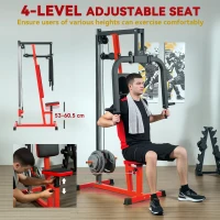 Soozier Chest Fly and Chest Press Machine for Back, Pectoral, Rear Deltoid and Shoulder Training, Red(m-5)