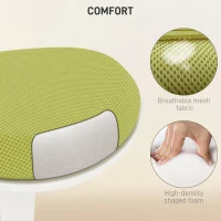 HOMCOM Standing Desk Stool, Ergonomic Wobble Chair, Adjustable Leaning Stool for Office Desks, with Rocking Motion, Green(m-6)