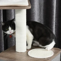 PawHut 44" H Feline Cat Tower Tree House with Sisal Scratching Posts, Soft Relaxing Cushions, & Many Perches/Condos(m-9)