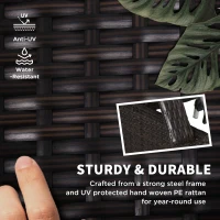 Outsunny 2 Reclining Chaise Lounge Chairs, Rolling Outdoor Chairs with Cushion, Pillow, Headrest, Armrests, and Wheels, Cream(m-4)