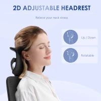 Vinsetto Ergonomic Office Chair, Mesh Chair with Adjustable Back, Headrest and Armrests, Lumbar Support, Tilt Function(m-4)