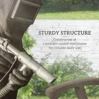 Outsunny Outdoor Glider Chair Patio Glider Swing Chair with Mesh Seat, Steel Frame for Backyard, Garden, Porch, Light Mixed Brown(m-6)