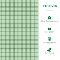 Outsunny 9.7' x 3.3' x 2.5' Mini Tunnel Greenhouse with PE Cover Garden Green Grow Shed with Steel Frame Zipped Doors, Dark Green(m-4)