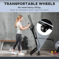 Soozier Gazelle Glider Air Walker Exercise Machine Elliptical Trainer with Four Resistance Levels, LCD Monitor, Heart Rate Sensor, Two Wheels(m-7)