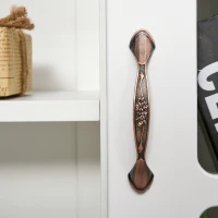 HOMCOM Modern Kitchen Sideboard with 2 Drawers, Coffee Bar Cabinet with Glass Doors Storage Cupboard and Open Shelf, White(m-10)