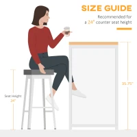 HOMCOM Industrial Bar Table with Steel Frame, Counter Height Table Pub Table for Kitchen Dining Room Cafe, Brown/Black(m-6)