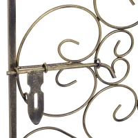 HOMCOM 45 Bottle Wrought Iron Wine Rack Jail with Lock - Antique Bronze(m-9)