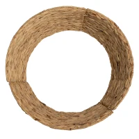 HOMCOM 24" Hyacinth Christmas Tree Base Cover, Hand Woven Christmas Tree Collar for Party, Holiday, Home Decoration, Natural(m-10)