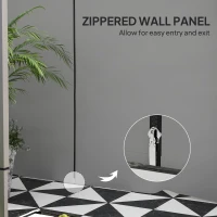 Outsunny Instant Canopy Sidewall with Zipper and Mesh Window for 10 x 10 ft Straight Leg Pop Up Canopies, 2 Pack Sidewall Only(m-6)