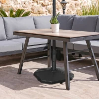 Outsunny 48lbs Concrete Square Patio Umbrella Base Weight, Outdoor Umbrella Stand Holder for Lawn, Deck, Backyard, Garden, Black(m-9)