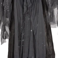 HOMCOM 6.4' Life Size Winged Grim Reaper Outdoor Halloween Decoration Animatronic, Animated Prop w/ Light Up Eyes(m-10)