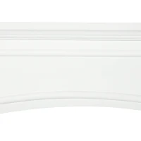 HOMCOM Modern Fireplace Mantel, Surround Mantels for Fireplace with Decorative Pattern Interior Width 29" White(m-8)