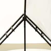Outsunny 10x13ft Steel Gazebo Sun Shelter Patio Outdoor Party Event Canopy Vented Roof Cream White(m-10)