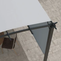 Outsunny 11' x 11' Outdoor Retractable Pergola with Canopy for Backyard, Gray(m-9)