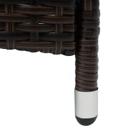 Outsunny 2 Reclining Chaise Lounge Chairs, Rolling Outdoor Chairs with Cushion, Pillow, Headrest, Armrests, and Wheels, Cream(m-9)