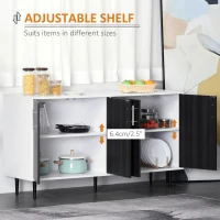 HOMCOM Modern Sideboard, Buffet Cabinet, Console Table with Adjustable Shelves, Anti-Topple Design, and Large Countertop, Dark Gray(m-5)