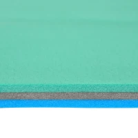 Soozier 12' x 5' Lily Pad Floating Mat with Cup Holder Table, 3-Layer Portable Roll-Up Water Mat Float Dock for 2-3 People, on Lake, River, Beach, Swimming Pool, Green(m-9)