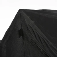 Outsunny 2-4 People Ice Fishing Shelter, Pop-Up Portable Ice Fishing Tent with Carry Bag, Two Doors, Windows and Vents, Ice Shanty for Winter Fishing, Black(m-9)