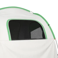 Outsunny 2000mm Waterproof SUV Tent, Car Tent with 3 Doors and Mesh Window, for 5-6 Person Camping Travel, Gray and Green(m-7)