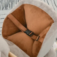 Qaba Bear-Shaped Kids Rocking Horse with Sound for 18-36 Months, Gray(m-8)