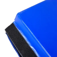 Soozier 4'x8'x2" Folding Gymnastics Tumbling Mat, Exercise Mat with Carrying Handles for Yoga, MMA, Martial Arts, Stretching, Core Workouts, Dark Blue(m-9)