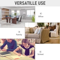 Vinsetto 35.5" x 23.5" Glass Magnetic Dry Erase Blackboard, Frameless Board on Wall, with Dry Eraser, 4 Markers, and Pen Holder, Black(m-6)