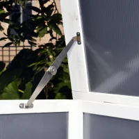 PawHut 63" Chicken Coop Wooden Hen House Rabbit Hutch Poultry Cage Pen Outdoor Backyard with Nesting Box and Run Small Animal Cage PC Roof Grey(m-9)