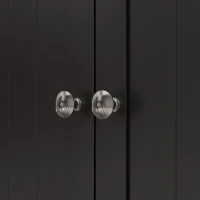 HOMCOM 41" Storage Cabinet, 2-Door Kitchen Pantry Cabinet with 5-tier Shelving, 12 Spice Racks and Adjustable Shelves, Black(m-10)