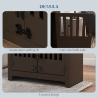 PawHut Dog Food Storage Cabinet with Bowls & Dog Feeding Station, Espresso(m-6)