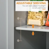 HOMCOM 41" Modern Rolling Kitchen Island on Wheels, Utility Cart Storage Trolley with Rubberwood Top & Drawers, Gray(m-6)