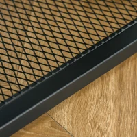 HOMCOM Industrial Narrow Console Table, Sofa Table, Entryway Table with Storage Shelf, Tempered Glass Top and Steel Frame for Living Room(m-10)