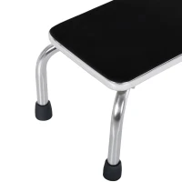 HOMCOM Step Stool with Handle for Adults and Seniors, Heavy Duty Metal Foot Step Stool for Elderly, Portable Stool with Anti-slip Design(m-9)