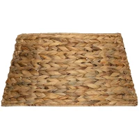 HOMCOM 24" Hyacinth Christmas Tree Base Cover, Hand Woven Christmas Tree Collar for Party, Holiday, Home Decoration, Natural(m-2)