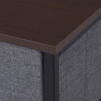 HOMCOM Dresser for Bedroom with 7 Drawers, Chest of Drawers with Metal Frame, Fabric Dresser for Living Room, Dark Grey(m-9)