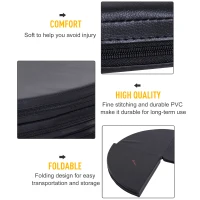 Soozier Pole Dance Mat, 2"T x 5'W Folding Pole Crash Mat for Home, Lightweight and Foldable, Black(m-5)
