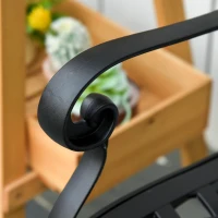 Outsunny Outdoor Garden Bench, 40" Patio Bench with Aluminum Frame and Armrests, 2-Person Patio Loveseat with Floral Pattern for Park, Porch, Yard, Lawn, 485 LBS Capacity(m-10)