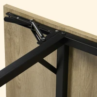 HOMCOM Drop Leaf Folding Dining Table for Small Space, Extendable Kitchen Table for 2 to 4 People, Natural Wood(m-10)