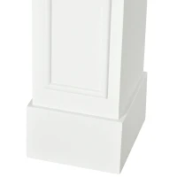 HOMCOM Modern Fireplace Mantel, Surround Mantels for Fireplace with Decorative Pattern Interior Width 29" White(m-9)