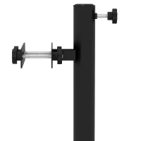 Outsunny Patio Umbrella Holder Stand for Deck Railing, Umbrella Deck Mount Bracket with Adjustable Clamps, Black(m-9)