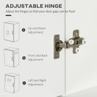 HOMCOM 72" Kitchen Pantry Cabinet, Modern Kitchen Pantry Storage Cabinet with 4 Doors and 3 Adjustable Shelves, White(m-7)