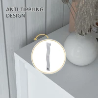 HOMCOM Sideboard Buffet, Storage Cabinet with Barn Door and Adjustable Shelf, TV Stand for TVs up to 65 Inches, White(m-7)