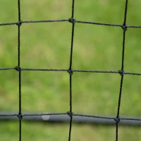 HOMCOM Volleyball Rebounder Net Football Training Aid Kickback Target Play Black(m-9)