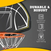 Soozier Wall Mounted Basketball Hoop, Mini Basketball Hoop and Backboard for Kids and Adults(m-5)