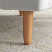 Qaba 2 Seater Kids Sofa with Soft Foam Padded, Anti-Tipping Design, White(m-9)