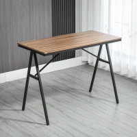 HOMCOM Industrial Bar Table with Steel Frame, Counter Height Table Pub Table for Kitchen Dining Room Cafe, Brown/Black(m-7)